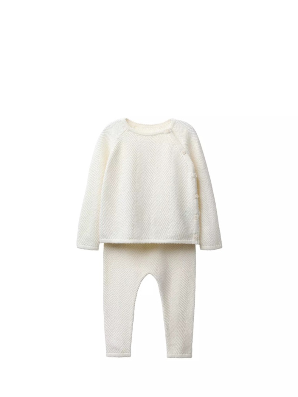 Zara Cream Knit Baby Two-Piece Set - Cozy Textured Sweater & Pants. NWOT
